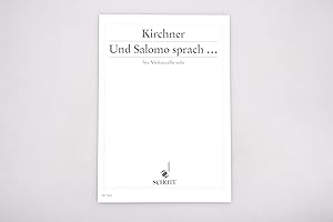 Seller image for UND SALOMO SPRACH. for sale by INFINIBU KG