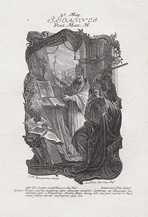 Seller image for Johannes I. Papst / Pope John I 27. Mai may - Heiliger Heiligenbild Holy Card / Geburtstag / Birthday for sale by Antiquariat Steffen Vlkel GmbH
