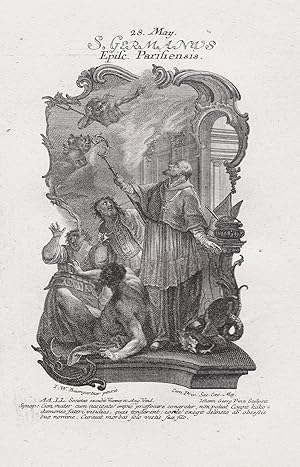 Seller image for Germanus von Paris 28. Mai may - Heiliger Heiligenbild Holy Card / Geburtstag / Birthday for sale by Antiquariat Steffen Vlkel GmbH
