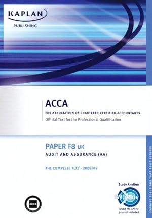 Bild des Verkufers fr Complete Text (F8 Audit and Assurance AA (UK)) zum Verkauf von WeBuyBooks