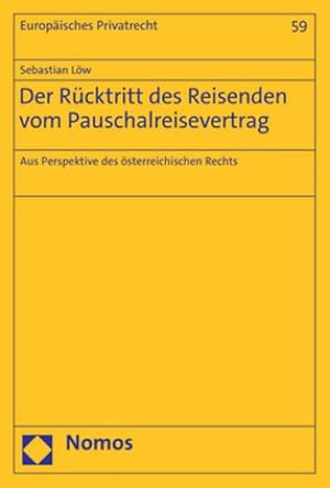 Immagine del venditore per Der Rcktritt des Reisenden vom Pauschalreisevertrag venduto da BuchWeltWeit Ludwig Meier e.K.