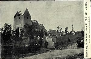 Ansichtskarte / Postkarte Sehlis Taucha in Nordsachsen, Tornado vom 12. Mai 1912, Abgetragene Däc...