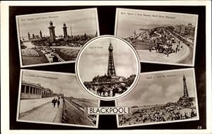 Seller image for Ansichtskarte / Postkarte Blackpool Lancashire England, Rock Gardens, Promenade, North Pier for sale by akpool GmbH