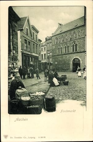 Ansichtskarte / Postkarte Aachen in Nordrhein Westfalen,Partie auf dem Fischmarkt