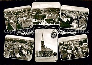 Postkarte Carte Postale 73866344 Schwabach Stadtansichten Rundblick von Schwabachs Kirchturm Schw...