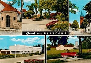 Postkarte Carte Postale 73864763 Berzdorf Wesseling Teilansichten Kirche Schule Park Ruhebank