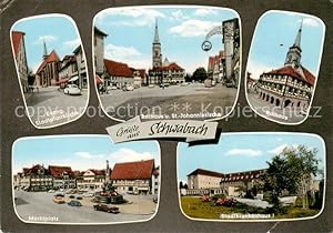 Postkarte Carte Postale 73866350 Schwabach Kirche Rathaus Marktplatz Krankenhaus Schwabach