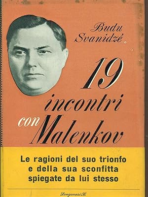 Imagen del vendedor de 19 incontri con Malenkov a la venta por Librodifaccia