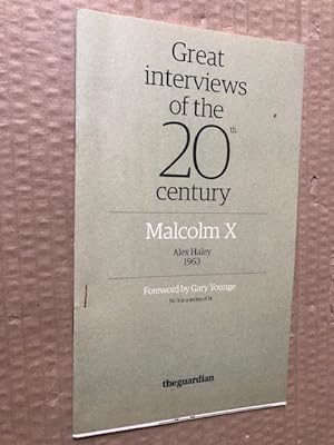 Image du vendeur pour Great Interviews of the 20th Century: Malcolm X mis en vente par Raymond Tait