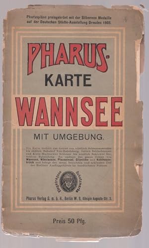 Pharus-Plan mit Pfaueninsel (Pharus-Karte Wannsee mit Umgebung).