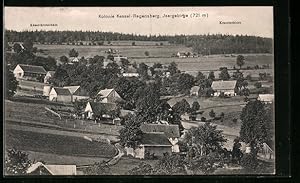 Ansichtskarte Kessel-Regensberg /Isergebirge, Kolonie mit Kesselkretscham und Kesselschloss