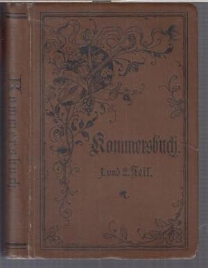 Bild des Verkufers fr Kleines Kommersbuch. Liederbuch fahrender Schler. ( 1. und 2. Theil: Kommersbuch und Studentenliederbuch in einem Band ). zum Verkauf von Antiquariat Carl Wegner