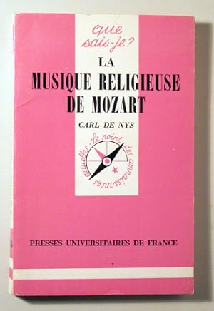 Image du vendeur pour LA MUSIQUE RELIGIEUSE DE MOZART - Paris 1982 mis en vente par Llibres del Mirall