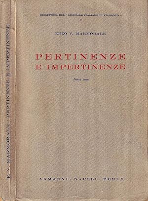 Seller image for Pertinenze e impertinenze for sale by Biblioteca di Babele