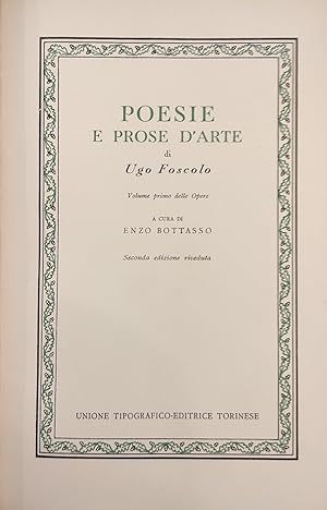 POESIE E PROSE D'ARTE seguito da SAGGI CRITICI