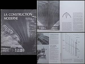 CONSTRUCTION MODERNE n°1 1959 PARIS, CNIT, ZEHRFUSS, Jean Prouvé