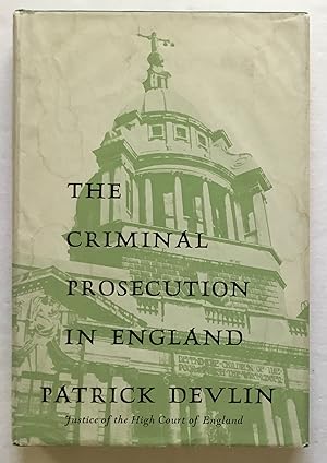 Bild des Verkufers fr The Criminal Prosecution in England. zum Verkauf von Monkey House Books