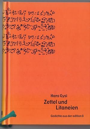 Bild des Verkufers fr Zettel und Litaneien: Gedichte. zum Verkauf von Homburger & Hepp