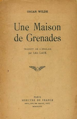 Seller image for Une maison de grenades - Oscar Wilde for sale by Book Hmisphres