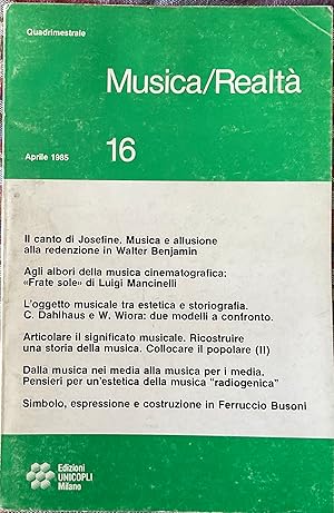 Musica/Realtà. Aprile 1985 -16