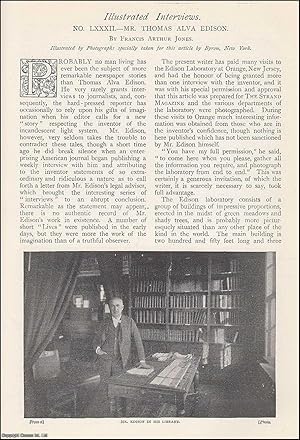 Bild des Verkufers fr Mr. Thomas Alva Edison, American Inventor : illustrated interviews. An uncommon original article from The Strand Magazine, 1905. zum Verkauf von Cosmo Books
