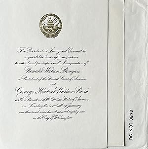 Invitation to President Ronald Wilson Reagan and Vice President George Herbert Walker Bush Inaugu...