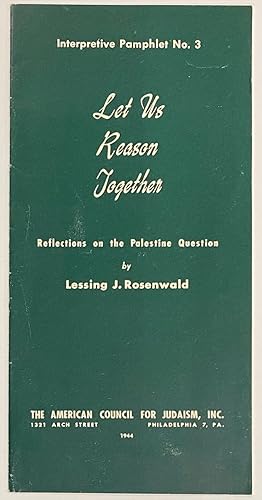 Let us reason together: reflections on the Palestine question