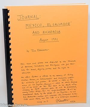 Journal: Mexico, El Salvador and Nicaragua August 1991
