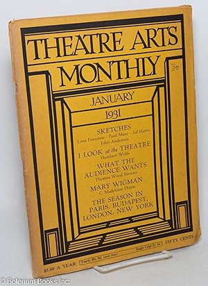 Image du vendeur pour Theatre Arts Monthly: vol. 15, #1, Jan. 1931: Sketches mis en vente par Bolerium Books Inc.