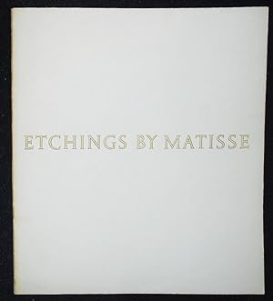 Etchings by Matisse with an Introduction by William S. Lieberman