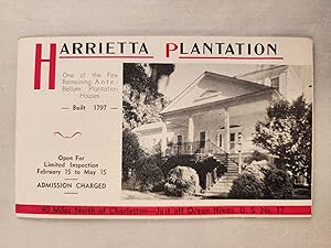 Harrietta Plantation One of the Few Remaining Ante-Bellum Plantation Houses