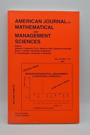 Seller image for Modern Mathematical, Management, And Statistical Sciences, Ii: Advances In Theory & Application for sale by Lavendier Books