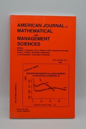 Immagine del venditore per Modern Mathematical, Management, And Statistical Sciences, Iii: Advances In Theory & Application venduto da Lavendier Books