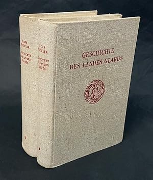 Imagen del vendedor de Geschichte des Landes Glarus. Zur 600-Jahr-Feier des Glarnerbundes 1352-1952. Herausgegeben von der Regierung des Kantons Glarus. 2 Bnde. a la venta por Antiquariat Dennis R. Plummer