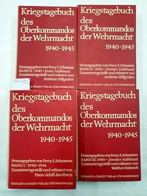 Bild des Verkufers fr Kriegstagebuch des Oberkommandos der Wehrmacht 1940-1945 : Band I : II.1 : II.2 und III.2 (4 Bnde) : zum Verkauf von Versand-Antiquariat Konrad von Agris e.K.