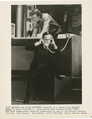 Bild des Verkufers fr Serious Money (Two original photographs from the 1988 Broadway play) zum Verkauf von Royal Books, Inc., ABAA