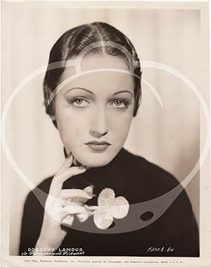 Original portrait photograph of Dorothy Lamour, 1936