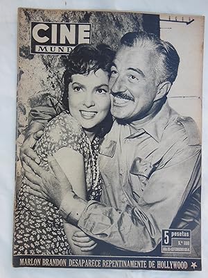 ANTIGUA REVISTA / OLD MAGAZINE: CINE MUNDO. Año III, N 100, 13 Febrero 1954. Gina Lollobrigida, V...
