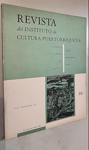 Seller image for Revista del instituto de Cultura Puertorriquena nnumero 52 julio-sept 1971 for sale by Once Upon A Time