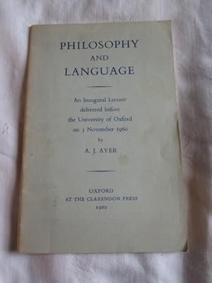 Philosophy and Language