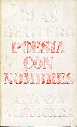 Imagen del vendedor de Poesía con nombres a la venta por Rincón de Lectura