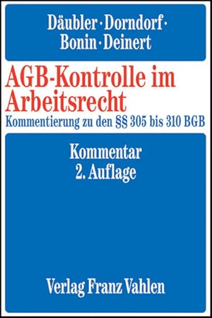 Bild des Verkufers fr AGB-Kontrolle im Arbeitsrecht: Kommentierung zu den  305 bis 310 BGB zum Verkauf von Studibuch