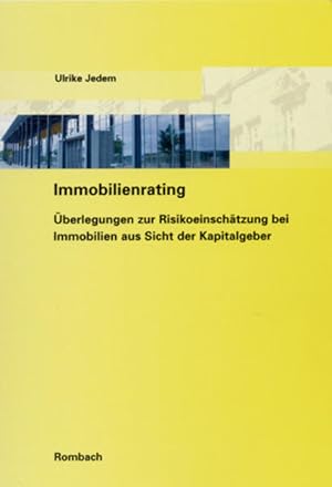 Seller image for Immobilienrating: berlegungen zur Risikoeinschtzung bei Immobilien aus Sicht der Kapitalgeber (Finanzmrkte und Immobilienwirtschaft) for sale by Studibuch