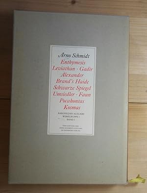 Bild des Verkufers fr Enthymesis-Leviathan-Gadir-Alexander- Brand's Haide-Schwarze Spiegel- Umsiedler-Faun-Pocahontas-Kosmas. Bargfelder Ausgabe, Werkgruppe 1, Band 1. zum Verkauf von Antiquariat Robert Loest