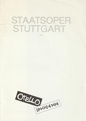 Seller image for Programmheft Verdi OTELLO / Gluck IPHIGENIE AUF TAURIS GASTSPIEL IN DER DDR 1988 for sale by Programmhefte24 Schauspiel und Musiktheater der letzten 150 Jahre