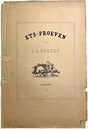 [Antique print, lithography] ETS-PROEVEN DOOR J.L. CORNET (album cover), published 1851, 1 p.