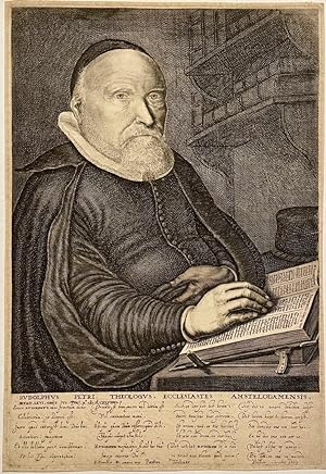 [Antique portrait print ca. 1649] Portrait of preacher Roelof Petri, published ca. 1649, 1 p.