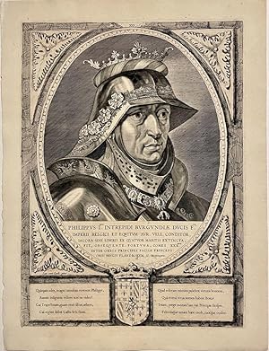 [Antique portrait print 1650] Portrait of Philip the Good, Duke of Burgundy (Filips de Goede, her...