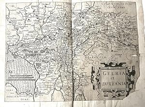 [Antique city view, Zutphen Gelderland, 1581] Gelria et Zutfania (Gelderland en Zutphen), publish...