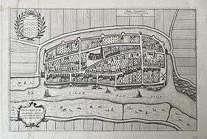 [Antique city view Heukelum, 1652] Hoeckelum, published 1652, 1 p.